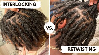 INTERLOCKING VS RETWISTING LOCS  WHY I STOPPED INTERLOCKING MY LOCS  PROS amp CONS [upl. by Lednahc]