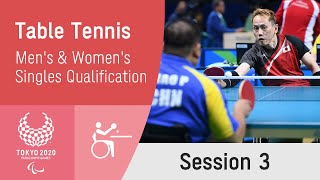 Table Tennis Singles Qualification  Session 3  Day 1  Tokyo 2020 Paralympic Games [upl. by Willetta421]