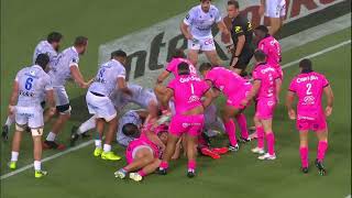 TOP 14  Essai de Louis CARBONEL SFP  Stade Français Paris  ASM Clermont [upl. by Nnyloj987]