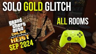 Cayo Perico SOLO GOLD Glitch all DOORS GUIDE  SEP 2024  Controller OVERLAY  GTA 5 Online [upl. by Poucher]