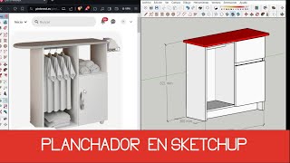 SKETCHUP MESA DE PLANCHAR [upl. by Laban914]