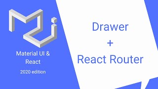 React amp Material UI 21 Drawer amp Drawer  React Router [upl. by Derwon568]