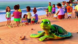 ஆமை பாடல்  Turtle Song in kids for tamil  Cartoon videos in tamil [upl. by Annahahs]