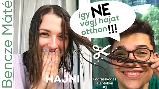 Levágtam Hajni haját OTTHON  Bob hajvágás Tutorial  Fodrászkodás alapfokon 2  Bencze Máté [upl. by Aldis]