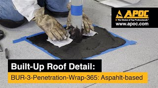 BUR 3 Penetration Wrap Repair with APOC 365 483 amp Incredible Tape [upl. by Gausman]