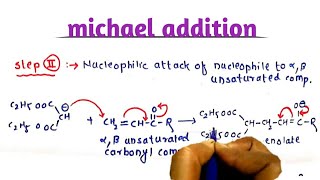 Michael addition  organi name reaction  Michael addition reaction hindi [upl. by Nadroj]