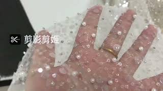 beading dress fabrics weddingembroidery weddingdress embroiderddress beadingembroidery [upl. by Eric]