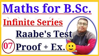 Raabes Test  Raabes test proof  Raabes test example  Second year BSc math  Convenience series [upl. by Musette]