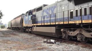 CSX Q45216 goes into emergency Railfanning 111611 Part 2 [upl. by Adlei]