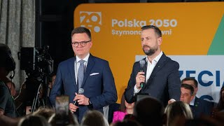 LIVE Szymon Hołownia i Władysław KosiniakKamysz w Łomży [upl. by Rangel]