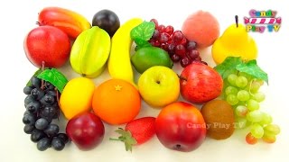 Learn Names of Fruits and Vegetables With Realistic Artificial Toy  learning fruits vegetables [upl. by Nawd]