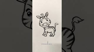 How to draw a cute Zebra  easy drawing step by step [upl. by Lsil]