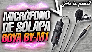 ¡EL MEJOR MICRÓFONO DE SOLAPA🎤  ✅ Micrófono BOYA BYM1 ECONÓMICO para YouTube  Review 2024 [upl. by Freyah]