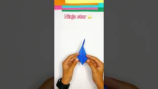 How to make paper ninja star paper star paper sharp star viral shorts paperfly papercraft [upl. by Enoj101]