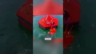 How life rafts work 🛟 liferaft fyp interesting raft [upl. by Gitlow394]