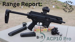 Range Report BampT APC10 Pro 10mm Pistol [upl. by Dwight]