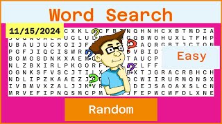 Word Search Easy  Random  11152024 [upl. by Rhodia]