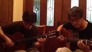 Bach Invention No13 in A minor w 2 guitars  Leon Muhudinov amp Stephen H Yu [upl. by Dragde]