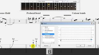 Guitar Pro 6 video tutorialUsing the bend tool [upl. by Yenitirb]