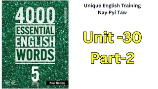 4000 English Essential Words 5  Unit 30 Part2 [upl. by Stein]