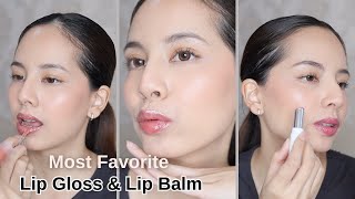 MOST FAVORITE LIP GLOSS amp LIP BALM SEMUA BRAND LOKAL [upl. by Terina]