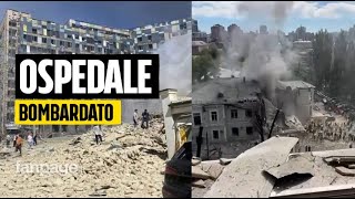 Ucraina ospedale bombardato a Kiev “Trasferiti 670 bambini malati siamo senza corrente elettrica” [upl. by Siana]