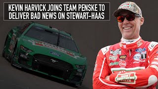 Kevin Harvick Joined Team Penske and Delivered Some Bad News on StewartHaas Racing [upl. by Elfie298]