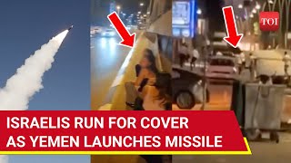 Ballistic Missile Attack On Central Israel 18 Injured In Tel Aviv As Israelis Run For Cover  Watch [upl. by Eellehs416]