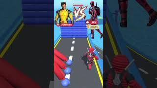 Wolverine ☹️ Go go Deadpool 🥸 ropeman marvel short [upl. by Ewall]