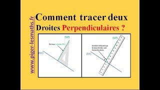 Comment Tracer deux droites Perpendiculaires  Pigerlesmaths  CM1 CM2 6eme [upl. by Herve767]