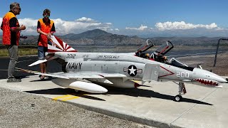 Unbelievable Giant F4 Phantom Rc Jets First Flight On American Soil By CARF Models [upl. by Seward]