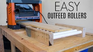 EASY Outfeed Rollers  Woodworking Shop Project [upl. by Windsor]