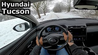 2022 Hyundai Tucson hybrid  winter POV test drive [upl. by Jarrod]