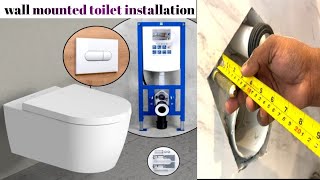 how to Install wall mounted toilet geberit wall hung toilet installation home plumbing [upl. by Saltsman]