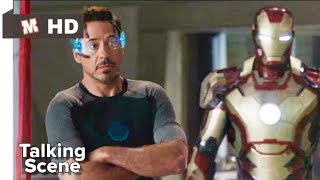 Iron Man 3 Hindi Talking Scene [upl. by Sello]