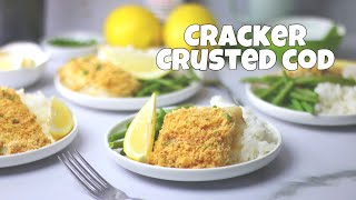 Cracker Crusted Cod  Oven Baked Fish Recipe [upl. by Eahsed]