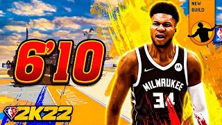 NEW 610 GIANNIS ANTETOKOUNMPO BUILD is UNSTOPPABLE on NBA 2K22 [upl. by Katinka]