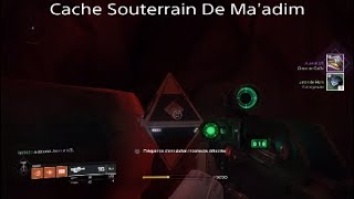 Destiny 2  Localisation Cache Souterrain de Maadim [upl. by Kcirdled]