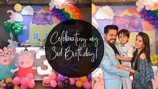 Viyaans 3rd Birthday celebration  Peppa Pig theme party [upl. by Bari]