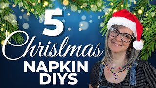 5 Quick And Easy Christmas Gifts You Can Make With Napkins [upl. by Anirpas694]