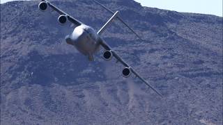 C17 GLOBE MASTER EDWARDS AIR FORCE BASE STAR WARS CANYON JEDI TRANSITION [upl. by Leva823]