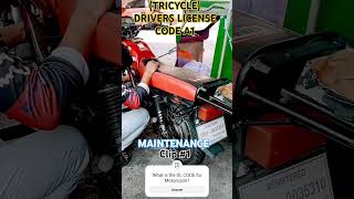 TRICYCLE MAINTENANCE FOR PDCyoutubeshorts drivingschool maintenance repairs dlcodea1 pdc [upl. by Flannery354]