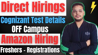 Cognizant Direct Hiring  OFF Campus Drive For 2024  2023  2022  2021 Batch Hiring  Freshers [upl. by Kado]