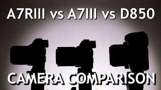 Camera Comparison Sony a7R III vs Sony a7 III vs Nikon D850 [upl. by Lzeil]