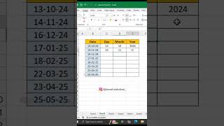 Day Month Year Formula In Excel excelformula exceltips exceltricks exceltipsandtricks [upl. by Anagrom]