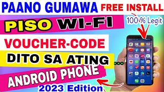 PISO WIFI FREE INSTALL PAANO GUMAWA NG WIFI VOUCHER CODE GAMIT ANG ANDROID PHONE NO NEED LAPTOP [upl. by Balas]