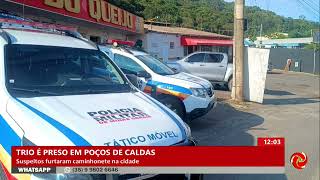 Poços de Caldas Polícia recupera caminhonete furtada no fim de semana [upl. by Anirrok]