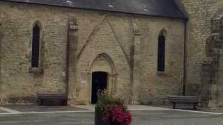 SainteMèreÉglise Church John Steele DDay 1944 [upl. by Ekoorb]