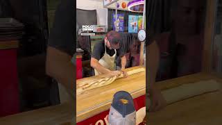 Making a large cinnamon roll 😍😲 🎥 Instagram  chrisbandhayleetravel [upl. by Harneen]