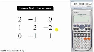 Inverse Matrix berechnen mit Taschenrechner [upl. by Sunday460]